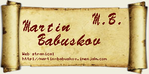 Martin Babuškov vizit kartica